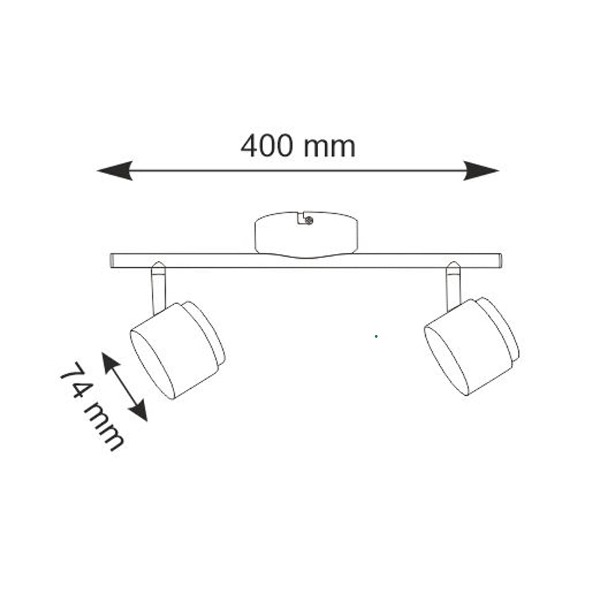 LED Σποτ με 2 φώτα KUBIK 2xLED/4,2W/230V μαύρο