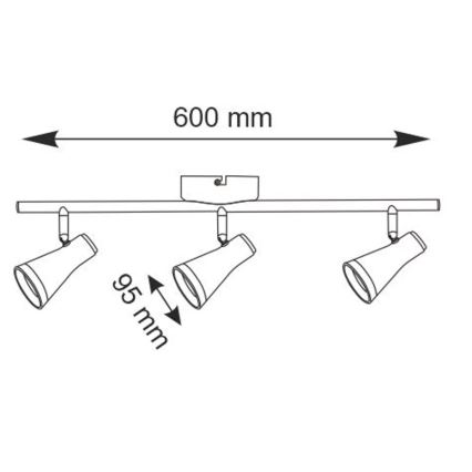LED Σποτ με 3 φώτα BERG 3xLED/4,2W/230V λευκό