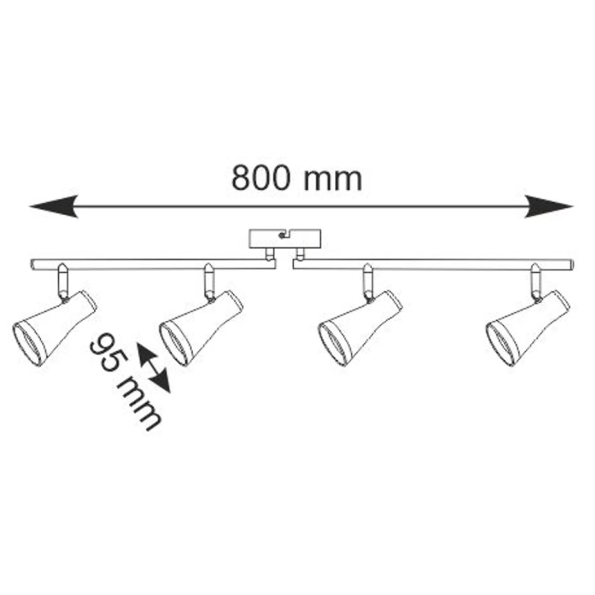 LED Σποτ με 4 φώτα BERG 4xLED/4,2W/230V μαύρο