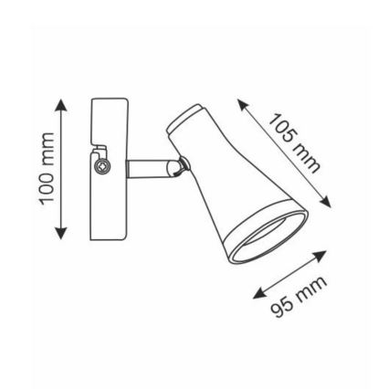 LED σποτ τοίχου BERG LED/4,2W/230V μαύρο