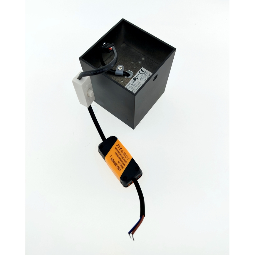 LED σποτ φωτιστικό LED/5W/230V 3000/4000/6400K 7,5x7,5 cm μαύρο