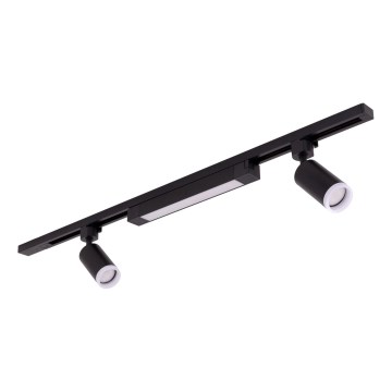 LED Σποτ φωτιστικό σε σύστημα ράγας TRACER 2xGU10/10W/230V + LED/20W 1 m μαύρο