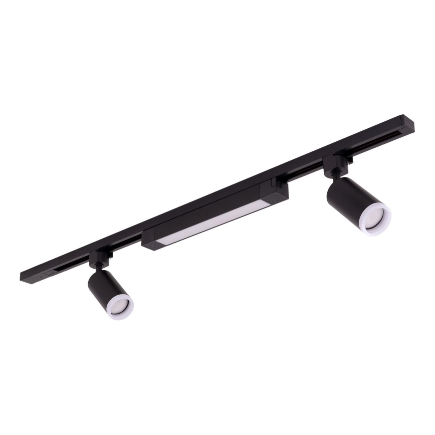 LED Σποτ φωτιστικό σε σύστημα ράγας TRACER 2xGU10/10W/230V + LED/20W 1 m μαύρο