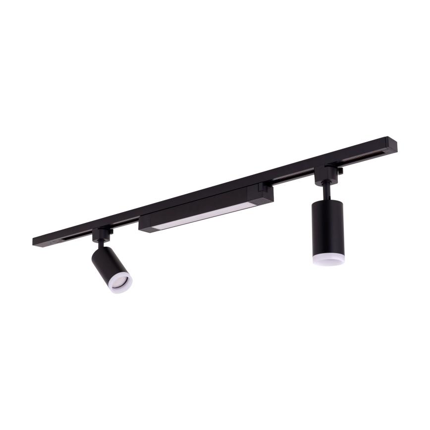 LED Σποτ φωτιστικό σε σύστημα ράγας TRACER 2xGU10/10W/230V + LED/20W 1 m μαύρο