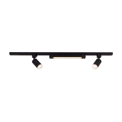 LED Σποτ φωτιστικό σε σύστημα ράγας TRACER 2xGU10/10W/230V + LED/20W 1 m μαύρο