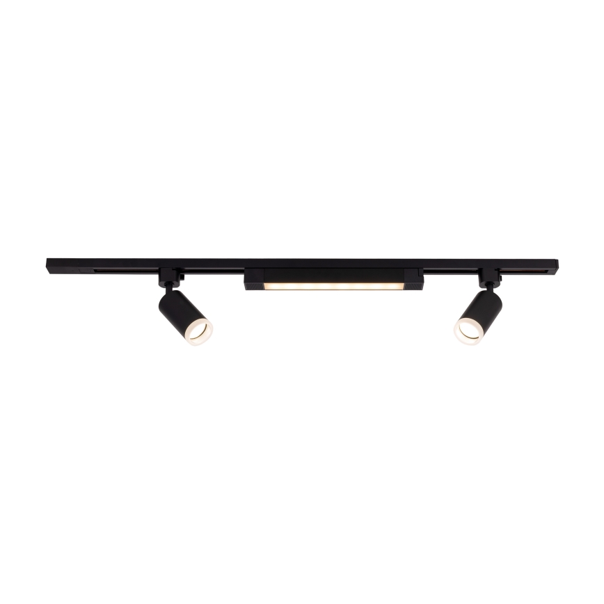 LED Σποτ φωτιστικό σε σύστημα ράγας TRACER 2xGU10/10W/230V + LED/20W 1 m μαύρο
