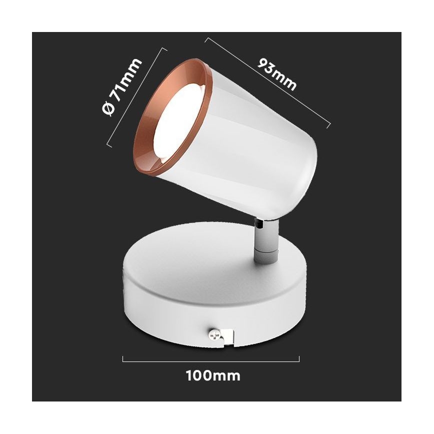 LED Σποτάκι τοίχου LED/5W/230V 3000K λευκό