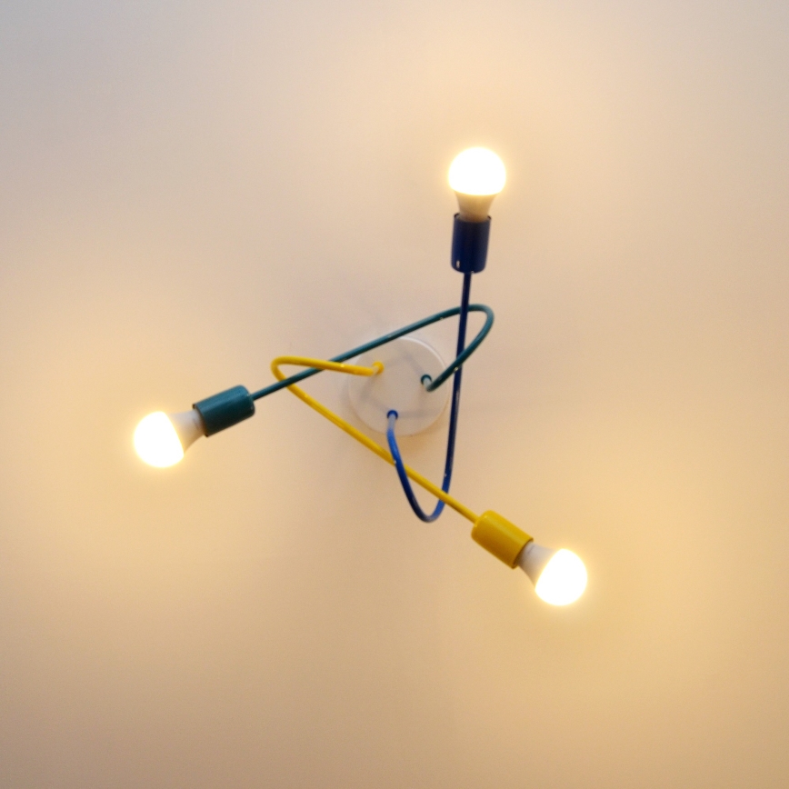 LED Σταθερό παιδικό πολύφωτο OXFORD 3xE27/15W/230V