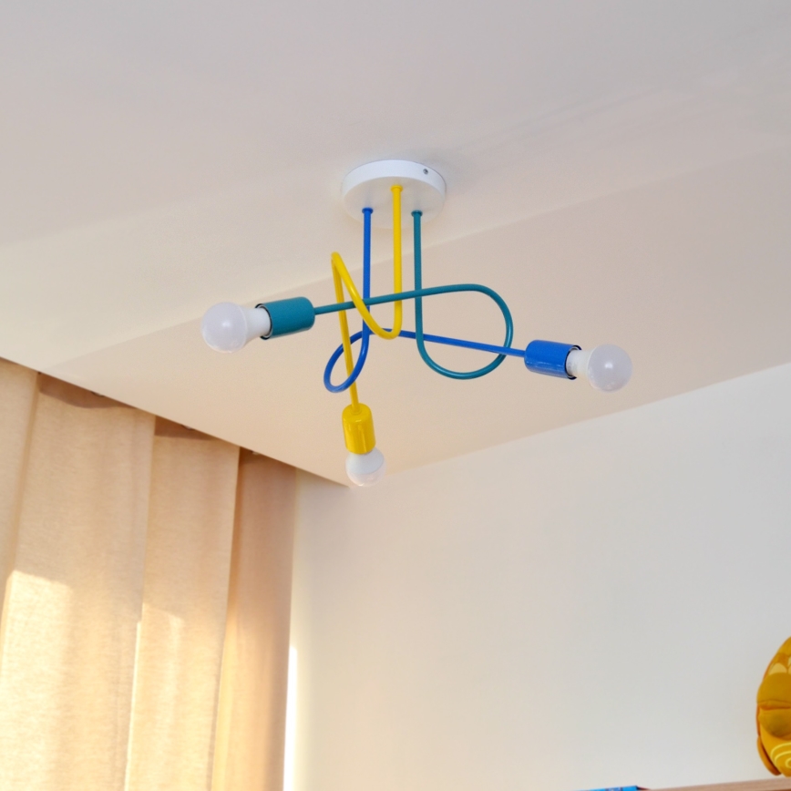LED Σταθερό παιδικό πολύφωτο OXFORD 3xE27/15W/230V