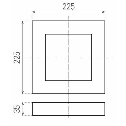 LED συνδεδεμένο φως οροφής FENIX LED/18W/230V 2800K 22,5 cm