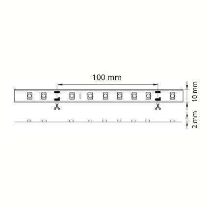 LED Ταινία 5 μέτρων LED/45W/12V IP65 λευκό