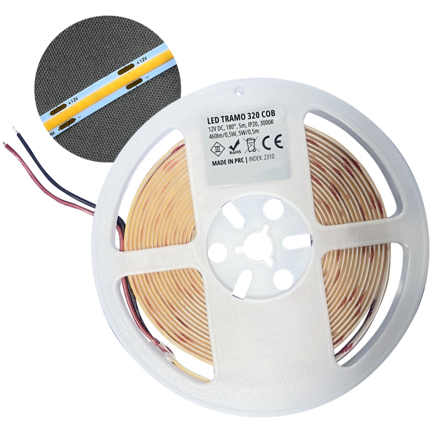 LED Ταινία LED/50W/12V 5 m 3000K IP65