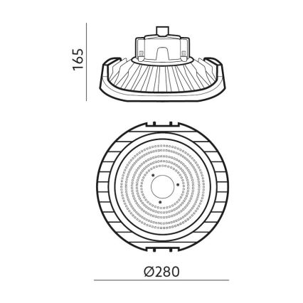 LED Dimming technical heavy-duty φωστικό NINA HIGHBAY LED/110W/230V 4000K IP65