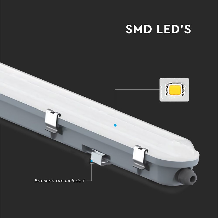 LED τεχνικό φωτιστικό φθορισμού με μονάδα έκτακτης ανάγκης LED/36W/230V 6500K IP65 2200 mAh 120 cm
