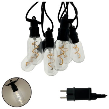 LED υπαίθρια διακοσμητική γιρλάντα 6xLED/0,6W/230V 4,5 m IP44 μαύρη