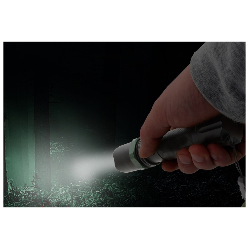 LED Φακός LED/3W/3xAAA IP44 μαύρο