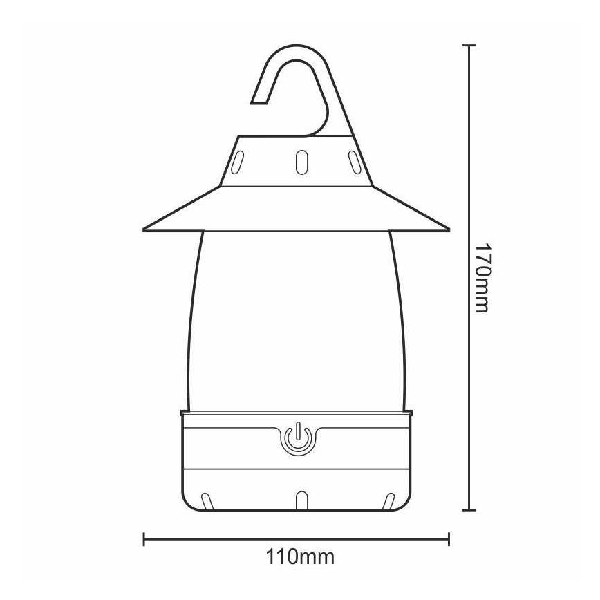LED Φορητή λάμπα 3xLED/4xAA IPX4