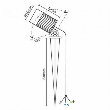 LED φως εξωτερικού χώρου LED/7W/85-264V IP67