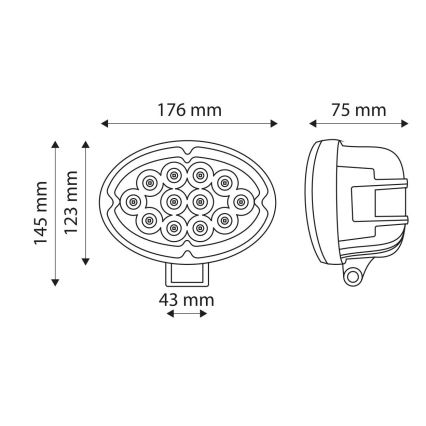 LED Φως σποτ αυτοκινήτου CREE LED/36W/10-30V IP67 6000K