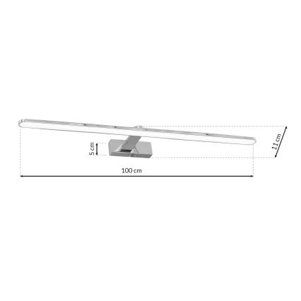 LED Φως τοίχου μπάνιου  SPLASH 1xLED/21W/230V  IP44