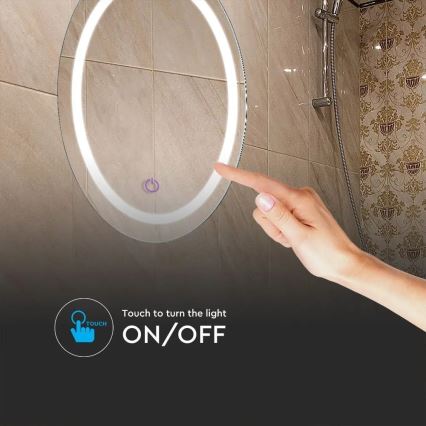 LED Μπάνιο θερμαινόμενο καθρέφτης με φωτισμό LED/25W/230V IP44 3000K/4000K/6400K