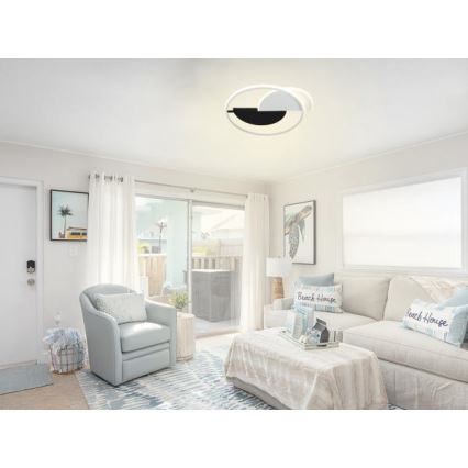 LED Dimmable φωτιστικό οροφής LED/70W/230V 3000-6500K λευκό/μαύρο + τηλεχειριστήριο
