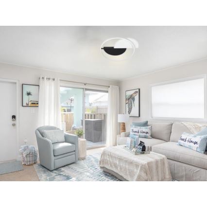 LED Dimmable φωτιστικό οροφής LED/70W/230V 3000-6500K λευκό/μαύρο + τηλεχειριστήριο