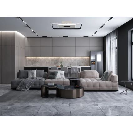 LED Dimmable φωτιστικό οροφής LED/75W/230V 3000-6500K λευκό/μαύρο + τηλεχειριστήριο
