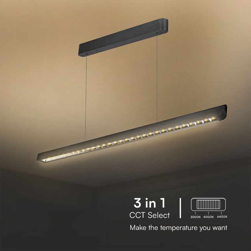 Φωτιστικό LED με καλώδιο LED/36W/230V 3000/4000/6400K μαύρο