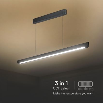 Φωτιστικό LED με καλώδιο LED/36W/230V 3000/4000/6400K μαύρο