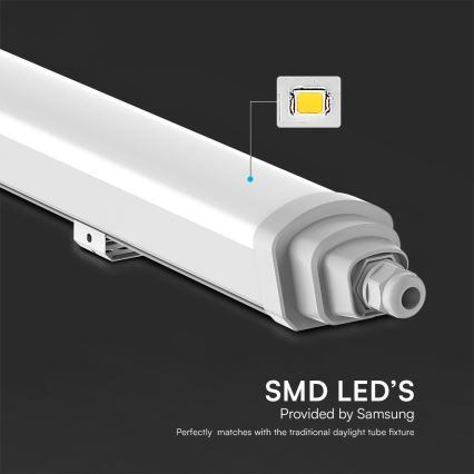 LED Τεχνικό φθορισμού φωτιστικό SAMSUNG CHIP LED/18W/230V 4000K IP65 60 εκ.
