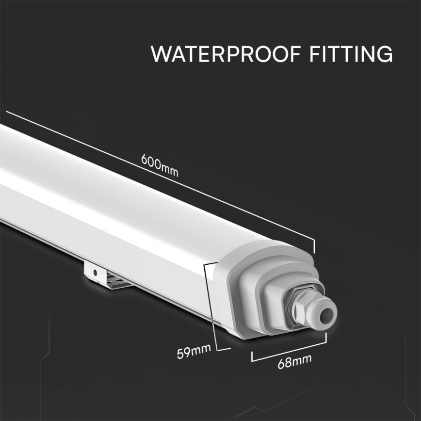 LED Τεχνικό φθορισμού φωτιστικό SAMSUNG CHIP LED/18W/230V 4000K IP65 60 εκ.