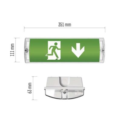 LED Φωτιστικό ασφαλείας LED/3W/230V 6000K IP65