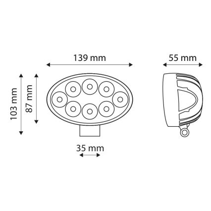 LED Φωτιστικό αυτοκινήτου EPISTAR LED/24W/10-30V IP67 6000K