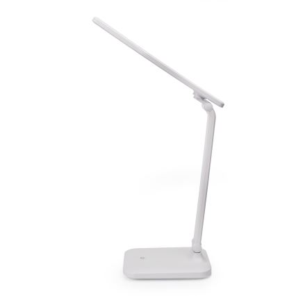 LED Επιτραπέζιο φωτιστικό αφής με δυνατότητα αυξομείωσης φωτισμού και ασύρματης φόρτισης και USB θύρα REMUS LED/5W/230V λευκό