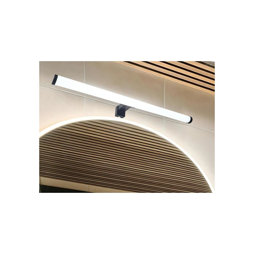 LED φωτιστικό για καθρέφτη μπάνιου/12W/230V 59,5 cm IP44 μαύρο