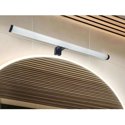 LED φωτιστικό για καθρέφτη μπάνιου/12W/230V 59,5 cm IP44 μαύρο