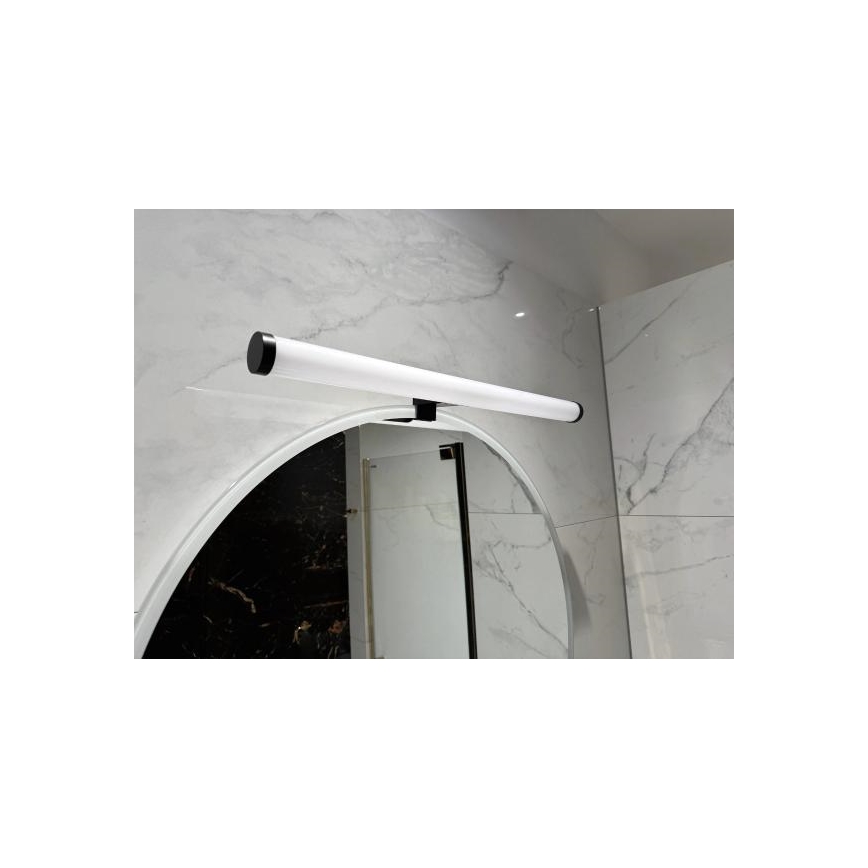 LED φωτιστικό για καθρέφτη μπάνιου/12W/230V 59,5 cm IP44 μαύρο