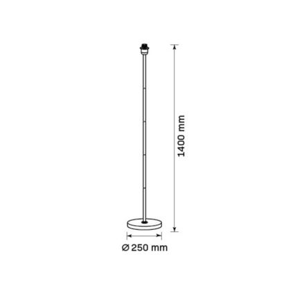 LED φωτιστικό δαπέδου TUNJA 1xE27/20W/230V Ø 38 εκ. χρυσό/καφέ