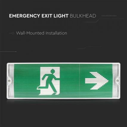 LED Φωτιστικό Έκτακτης Ανάγκης EMERGENCY EXIT LED/3W/230V IP65 6000K 1200mAh