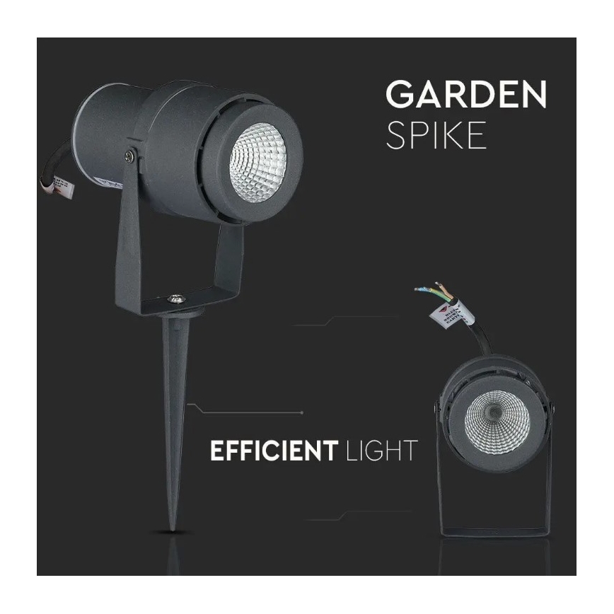 LED Φωτιστικό εξωτερικού χώρου LED/12W/230V 4000K ανθρακί IP65