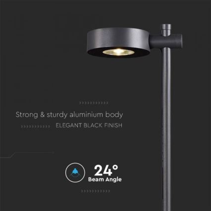 LED Φωτιστικό εξωτερικού χώρου LED/7W/230V 3000K IP65 μαύρο