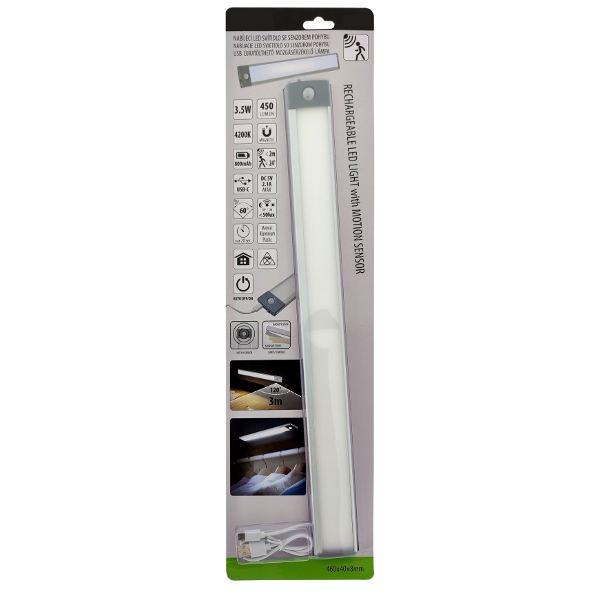 LED Φωτιστικό επίπλων με αισθητήρα LED/3,5W/5V USB 800 mAh 4200K 46 εκ.