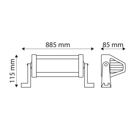 LED Φωτιστικό εργασίας αυτοκινήτου μπάρα EPISTAR LED/180W/10-30V IP67 6000K