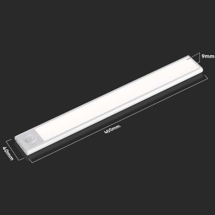 LED φωτιστικό κάτω από ντουλάπι με αισθητήρα LED/2W/5V 4000K 2200 mAh