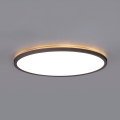 LED Φωτιστικό μπάνιου με αισθητήρα κίνησης και λυκόφωτος NIVERA LED/12W/230V IP54 3000/4000/6000K διάμετρος 22,5 cm μαύρο + τηλεχειριστήριο