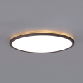 LED Φωτιστικό μπάνιου με αισθητήρα κίνησης και λυκόφωτος NIVERA LED/18W/230V IP54 3000/4000/6000K διάμετρος 30 cm μαύρο + τηλεχειριστήριο