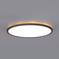 LED Φωτιστικό μπάνιου με αισθητήρα κίνησης και λυκόφωτος NIVERA LED/24W/230V IP54 3000/4000/6000K διάμετρος 30 cm μαύρο + τηλεχειριστήριο