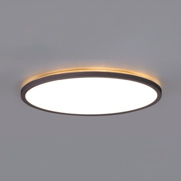 LED Φωτιστικό μπάνιου με αισθητήρα κίνησης και λυκόφωτος NIVERA LED/24W/230V IP54 3000/4000/6000K διάμετρος 30 cm μαύρο + τηλεχειριστήριο