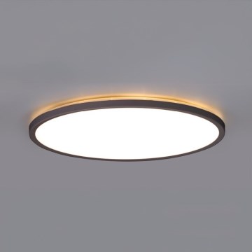 LED Φωτιστικό μπάνιου με αισθητήρα κίνησης και λυκόφωτος NIVERA LED/32W/230V IP54 3000/4000/6000K διάμετρος 42 cm μαύρο + τηλεχειριστήριο